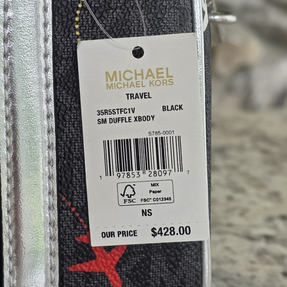 Michael Kors Small Airplane Logo Black Crossbody - Picture 7 of 10